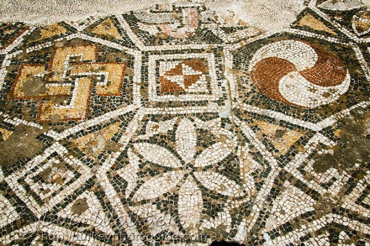 Geometric Mosaic Paving at the synagogue of Sardis