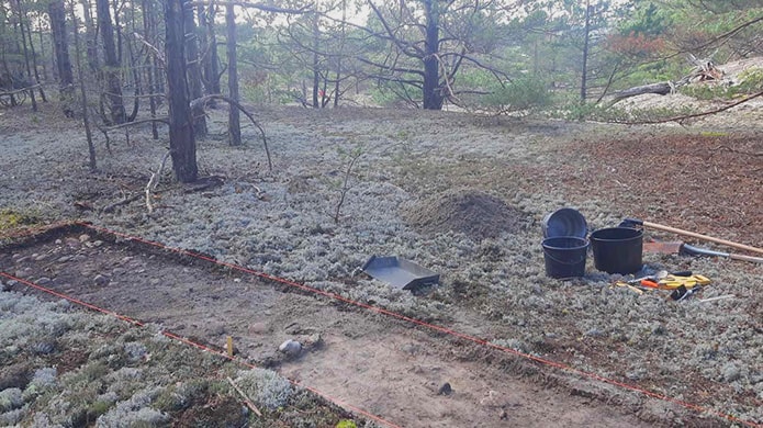 Trial excavation at one of the sites. Photo: Johan Rönnby