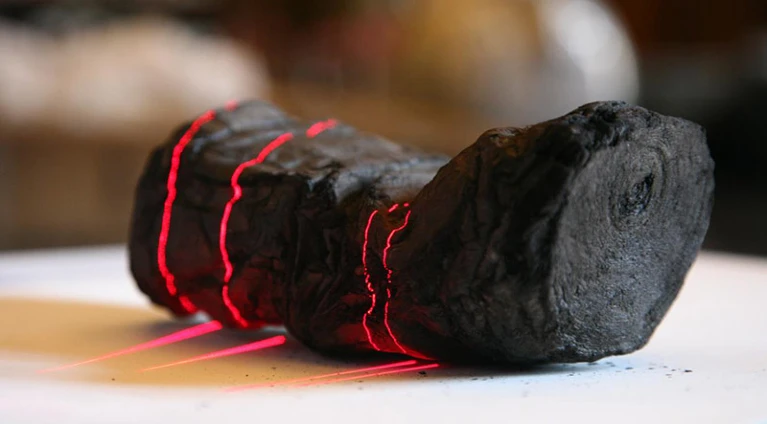 Charred scrolls from Herculaneum can’t be opened easily, but X-ray scanning can reveal their contents.Credit: UK Photo