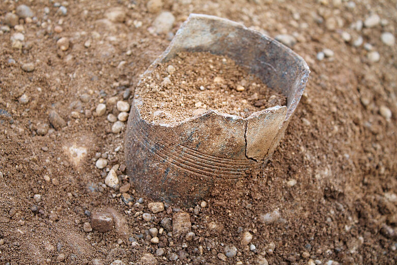 Позднеантичный сосуд Лавеза, место раскопок Лерхенауэр-Фельд. Фото: 3Археологи