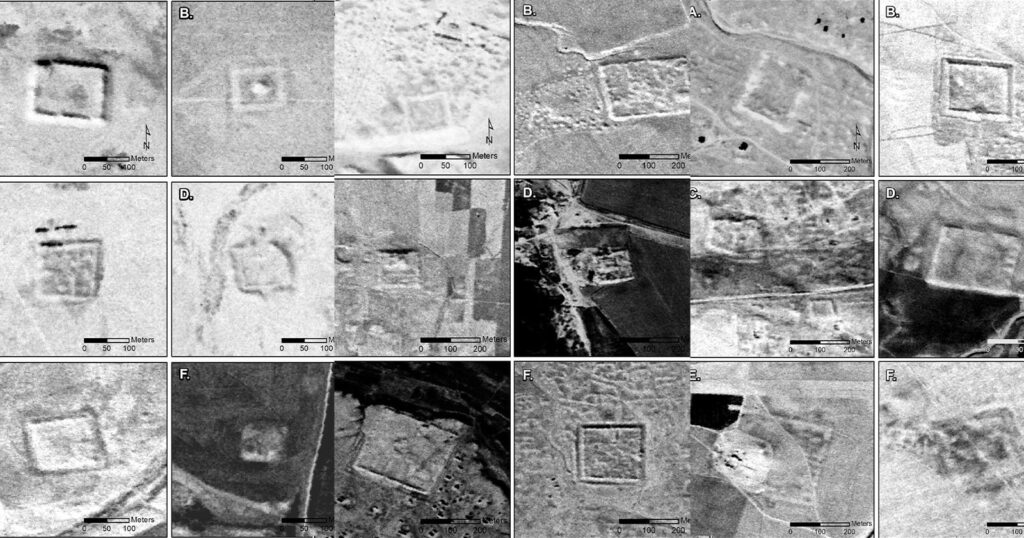 The spy satellite images taken by the CIA during the Cold War reveal Roman Forts in the Middle East.