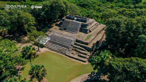 Temple at El Tigre site, Campeche, Mexico. Photo: INAH