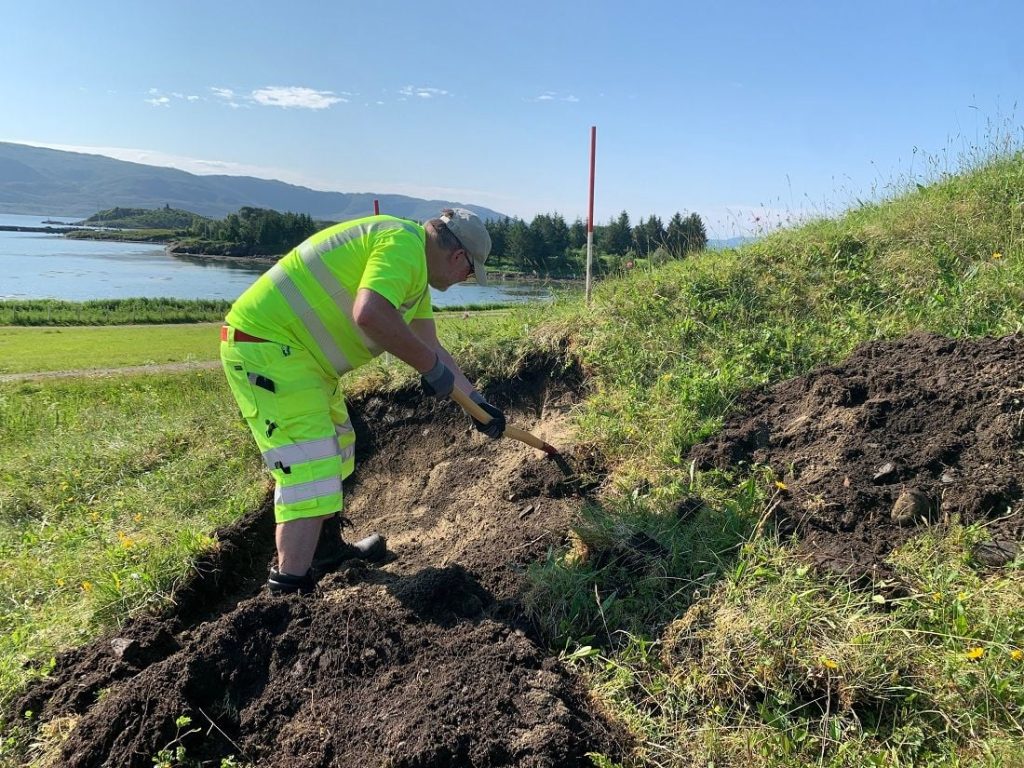 From the investigations at Herlaugshaugen. Photo: Geir Grønnesby, NTNU Science Museum.