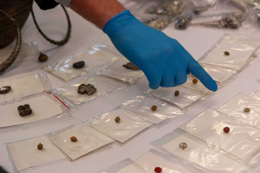 Some of the smaller artifacts found in Mecklenburg-Vorpommern.  Photo: Mecklenburg-Vorpommern Ministry of Science, Culture, Federal and European Affairs