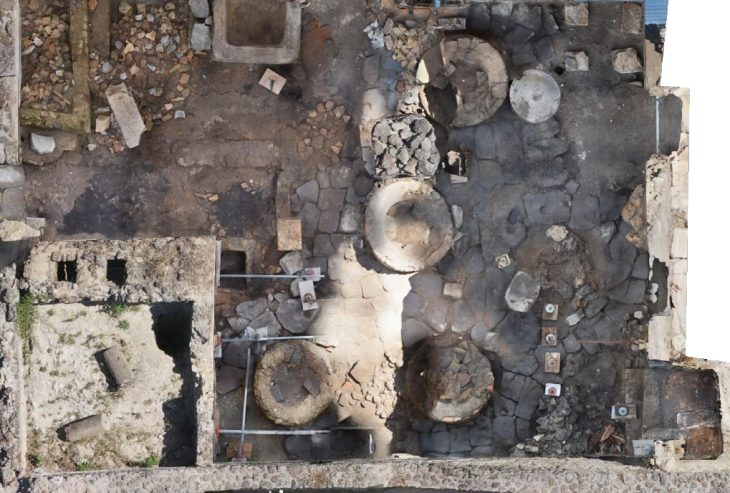 The bakery-prison seen from above. Photo: Pompeii Archaeological Park