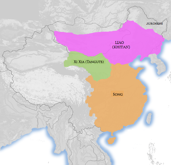 Карта династии Ся