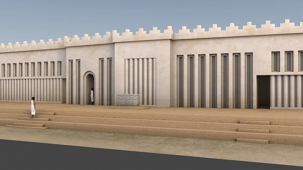 A replica of the Hellenistic Temple at Girsu dedicated to Hercules and Ningirsu that has a link to Alexander the Great. Image credit: The Girsu Project and artefacts-berlin.de 
