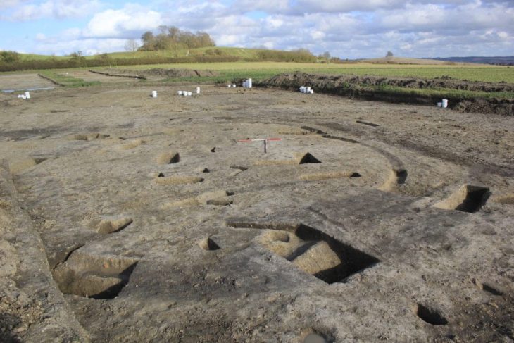 Photo of the site of the smithy discovered at Wittenham Clumps. DigVentures