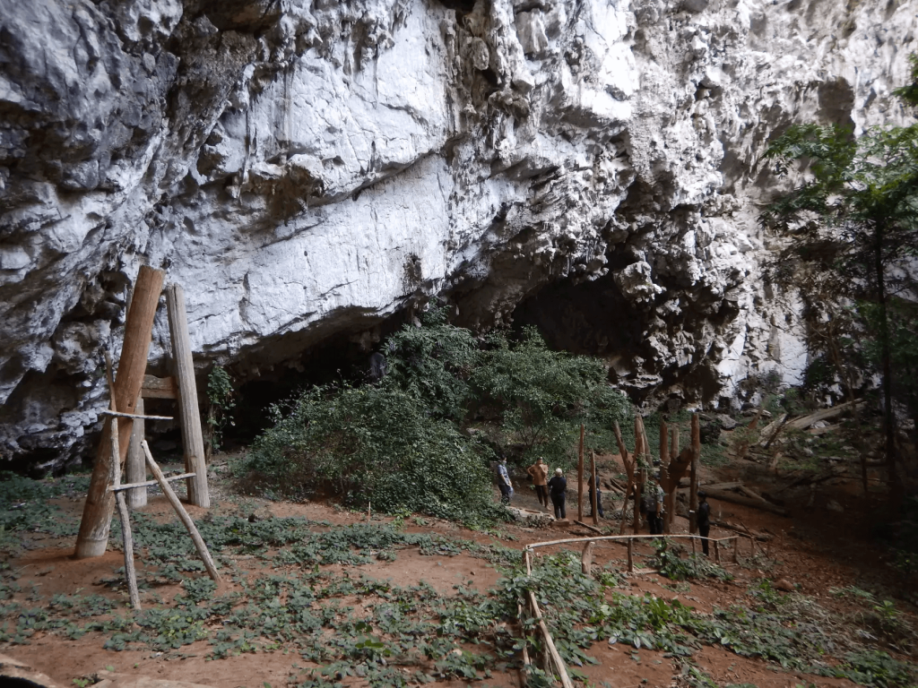 Over 40 caves and rock shelters in Mae Hong Son province contain wooden coffins on stilts.  Photo: © Selina Carlhoff