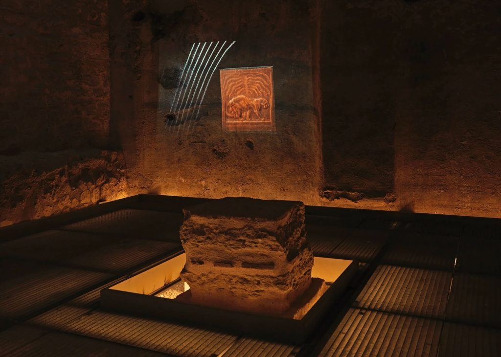 Accessed from the entrance courtyard and used as foundation by Mimar Sinan for Zeyrek Çinili Hamam, the Byzantine cisterns.