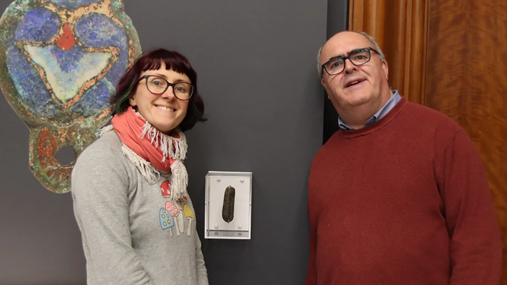 Graham Senior with Ali Wells, exhibition curator at the Herbert Art Gallery and Museum in Coventry. Photo: The Herbert Art Gallery and Museum
