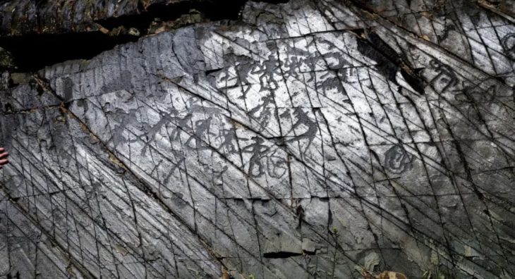 Newly discovered petroglyphs dating back to the Bronze Age. Photo credit: Department of Internal Policy of the Akimat of the Zhambyl Region