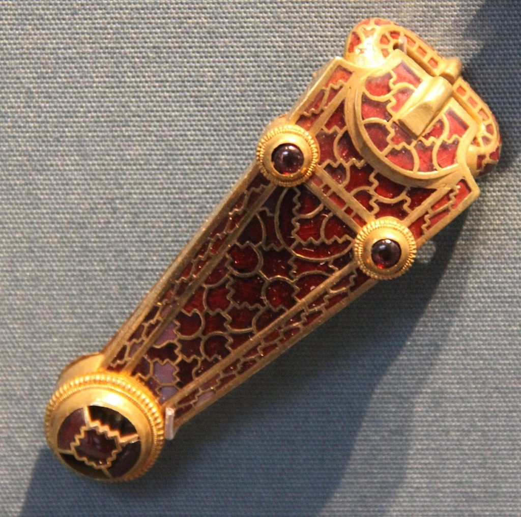 Anglo-Saxon Sword Belt End Ornament from Sutton Hoo Burial, 625-630 AD. Photo: Gary Todd