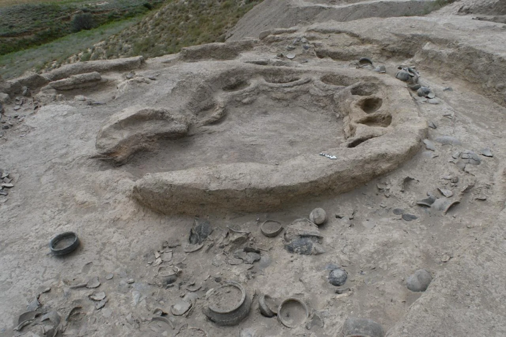 The ritual table was discovered in Tava Tepe in the Agstafa region of western Azerbaijan. Photo: University of Catania