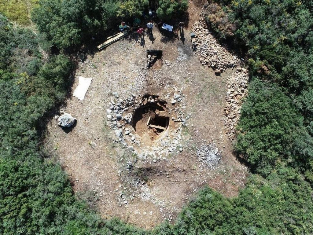 One of the 3,100-year-old wells seen from above. Photo: Ministry of Culture of Greece