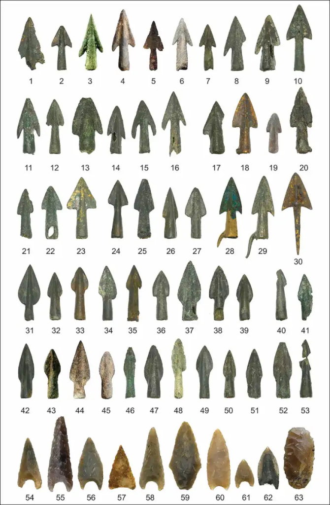 Arrowheads from the Tollense Valley. Image Credit: Leif Inselmann / Joachim Krüger / LAKD M-V / Sabine Suhr / Jana Dräger