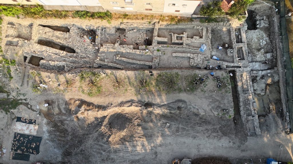 An aerial view of the ancient Greek rampart. Photo from Croatia’s Ministry of Culture and Media