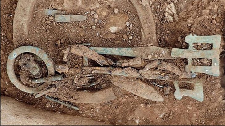A 2700-year-old collection of more than 60 bronze and iron objects found in Bükk in northwestern Hungary