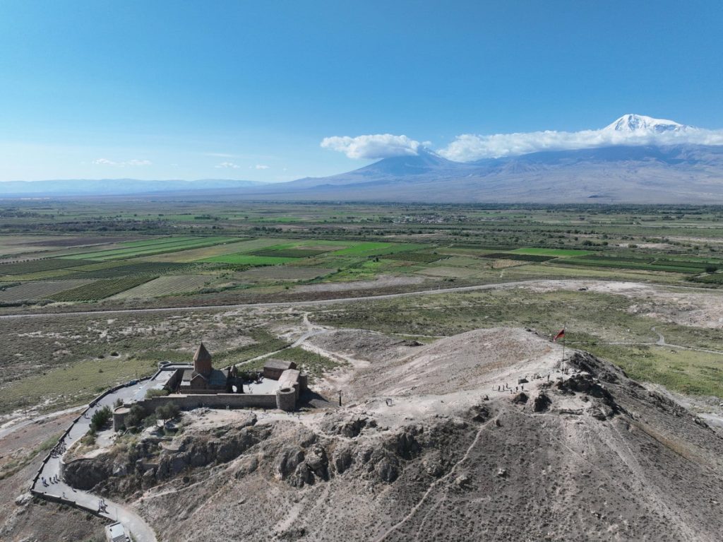 
Khor Virap Monastery is very close to the newly discovered church and preserves the memory of the Armenian king’s conversion to Christianity. Image Credit: © Armenian-German Artaxata Project