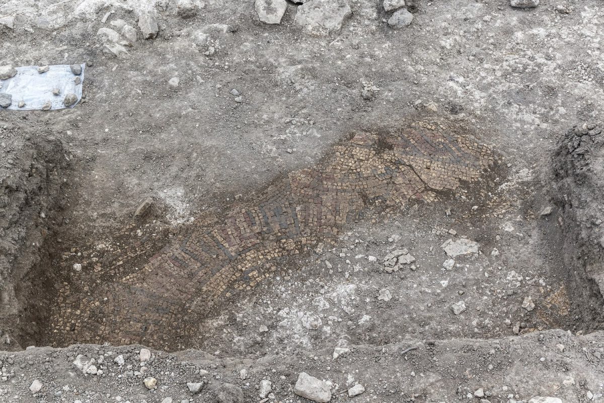 Remains of the mosaic floor of the Roman house in Sicily. Photo: Johannes Bergemann