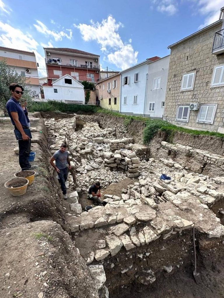 A close-up view of the ancient rampart during excavations. Photo from Croatia’s Ministry of Culture and Media