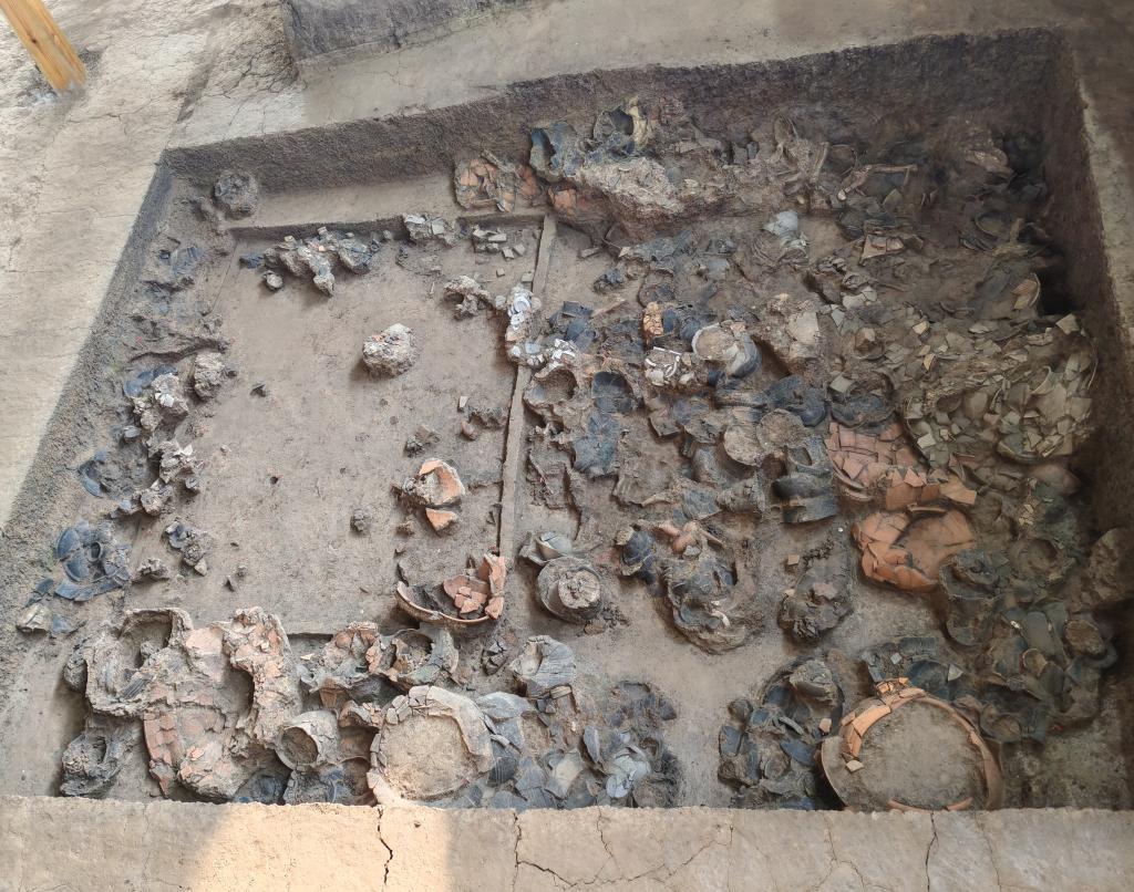 The excavation site of the M27 tomb at the Wangzhuang site in Central China's Henan Province Photo: Zhu Guanghua