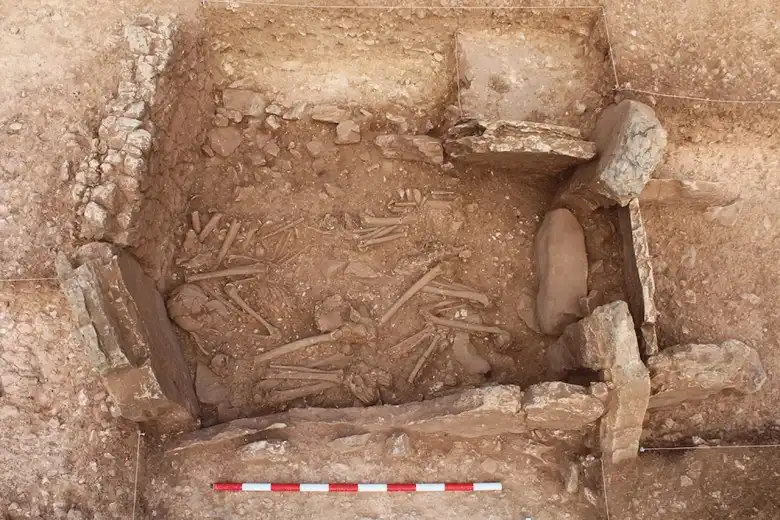 Human skeletal remains from phase A of tomb 11. Photo: M. Díaz-Zorita Bonilla et al.