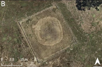 Aerial image of Sunbury Ring G. Credit: Caroline Spry et al., Australian Archaeology (2025)