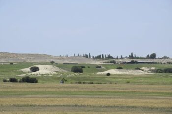 Kurgans are a common feature of the landscape in many places in West Azerbaijan. Credit: Andrea Ricci