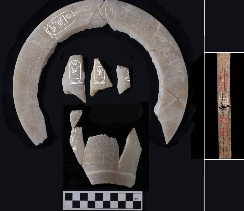 
Artifacts found in tomb No. C4 and linked to King Thutmose II. Credit: Egypt’s Ministry of Tourism and Antiquities