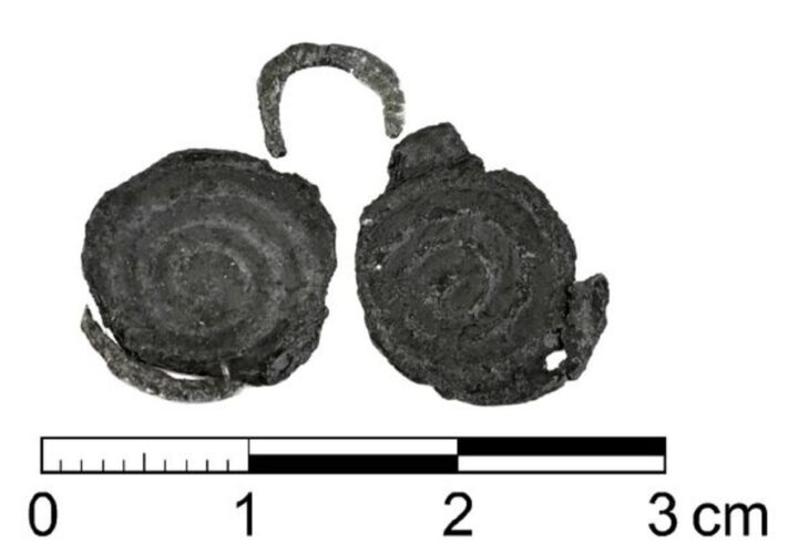 Lead pendant from the Early Iron Age (800–500 BCE) discovered in a cemetery in Jankowice, Lesser Poland Voivodeship Credit: R. Czech-Błońska