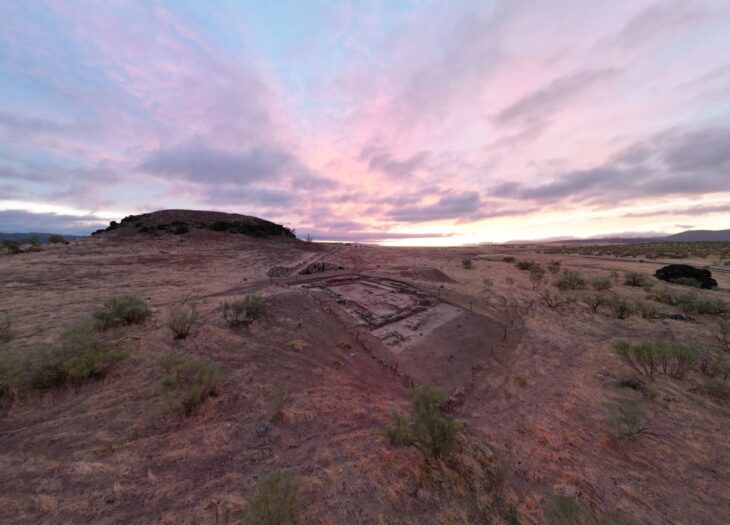 Location of the Tartessian sanctuary of La Bienvenida-Sisapo in the elevated area of the settlement, next to the volcanic castle. Credit: Mar Zarzalejos Prieto, Germán Esteban Borrajo / Consejería de Educación, Cultura y Deportes de Castilla-La Mancha