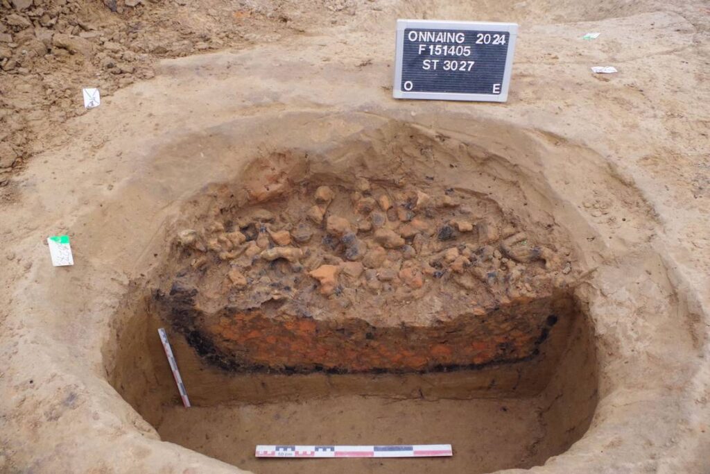 Large ovens were built into a shape that complemented the building where they were held, researchers said. Credit: Clément Dournel/INRAP