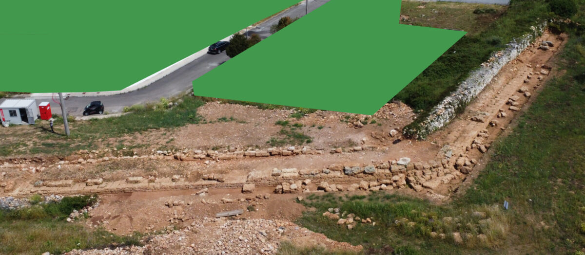 A section of the ancient wall was unearthed during excavations. Credit: CNR Institute of Heritage Science (ISPC) / SABAP Lecce