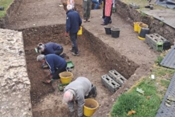 The excavation at Priory Park. Credit: Chichester District Council