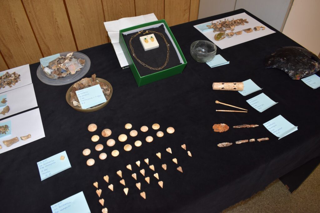 Among the finds were gold earrings, a necklace, bone tools, game pieces, and notably, eight glass vessels. Courtesy of archaeologist Miloš Živanović.