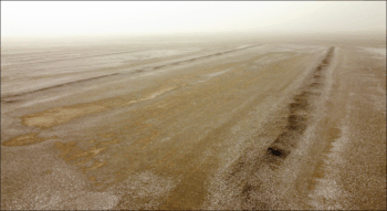 Drone photograph looking west showing several linear ridge features within the study area. Sample site 2 is visible in the lower right-hand corner. Credit: Antiquity- doi:10.15184/aqy.2025.72