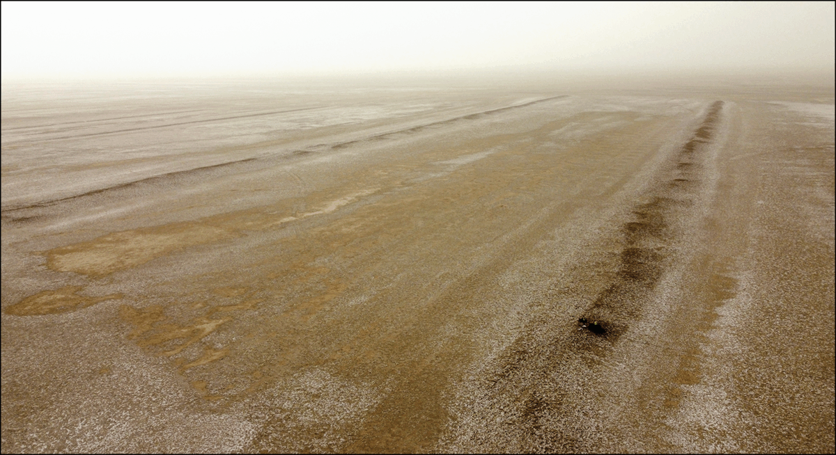Drone photograph looking west showing several linear ridge features within the study area. Sample site 2 is visible in the lower right-hand corner. Credit: Antiquity- doi:10.15184/aqy.2025.72
