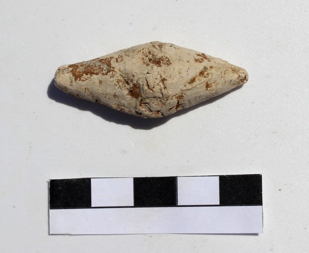 One of the lead projectiles used by Roman forces. Credit: CNR Institute of Heritage Science / SABAP Lecce