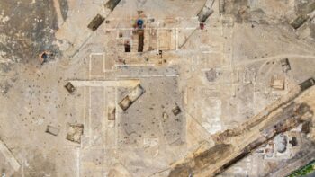 Panoramic view of the Roman villa uncovered at Sainte-Nitasse. Credit: Ch. Fouquin, Inrap