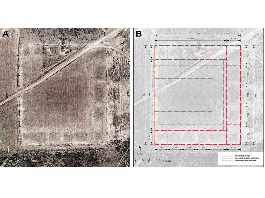 The temple's layout seems aligned to perform rituals following the solar equinox, the moment when the sun is directly above the equator. Using data they collected, the researchers developed a reconstruction to reveal what the ancient temple might have looked like. Credit: José Capriles / Penn State.