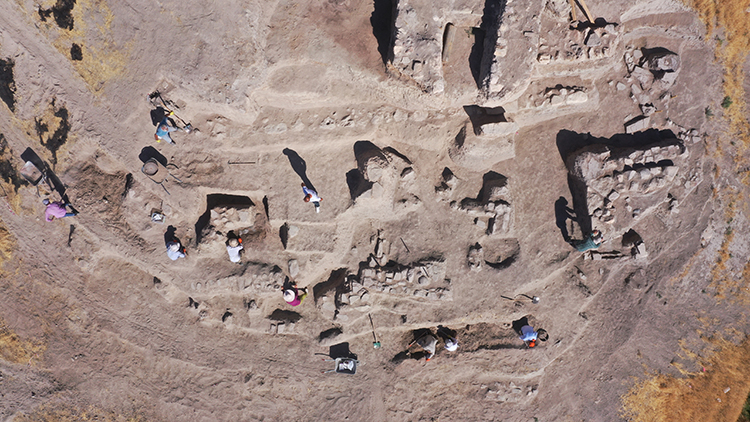6,000-Year-Old Temple with Blood Channel and Altar Unearthed in Elazığ. Credit: İsmail Şen / Anadolu Agency (AA)