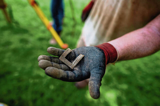 A metal buckle. Credit: Shane Dunlap - Triblive