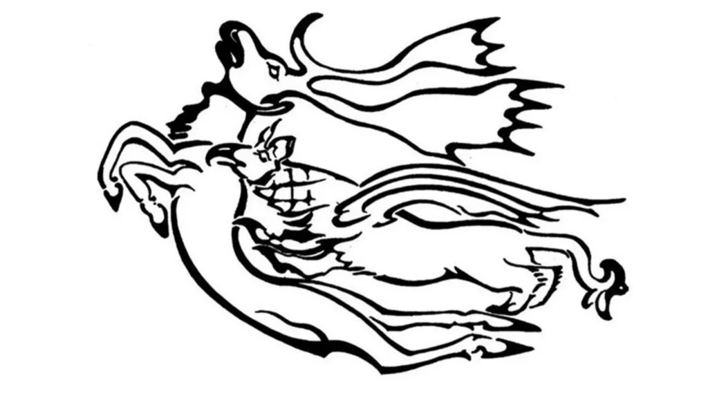 An illustration of the tattoo on the woman's left forearm revealed in new scans. Credit: Daniel Riday