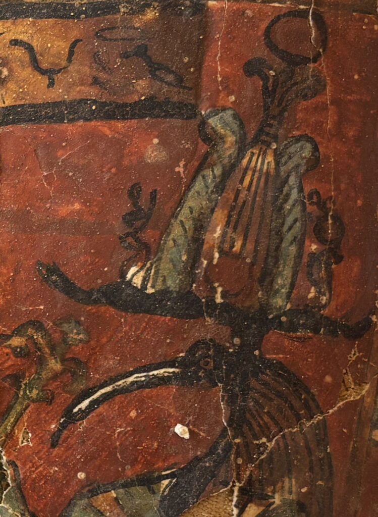 Decorative elements from Tomb 38, part of a recently uncovered rock-cut burial complex near the Aga Khan Mausoleum in Aswan. Credit: Ministry of Tourism and Antiquities of Egypt