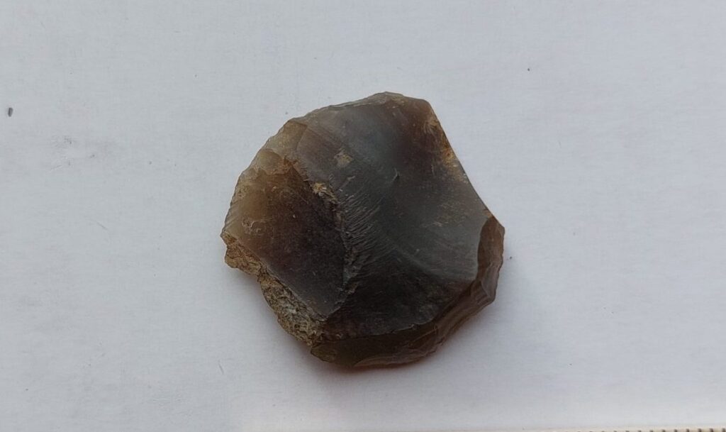 Flint scraper. Credit: Arkeologerna