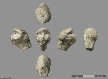 Gravettian-era female figurine head from Amiens-Renancourt 1, northern France, circa 27,000 years old.Credit: Stéphane Lancelot, Inrap