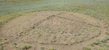 Panoramic view of the ancient kurgan site, prior to excavation. Credit: Ministry of Culture of the Republic of Azerbaijan