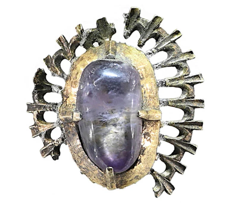 The amethyst was discovered at the bottom of the former moat that once encircled Poland’s Castle Kolno. Credit: Lech Marek/Antiquity