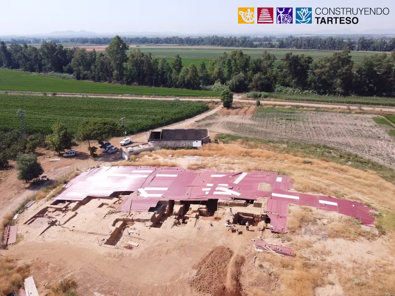 General view of the Tartessian archaeological site of Casas del Turuñuelo in Badajoz, Spain. Credit: Construyendo Tarteso Project (IAM-CSIC).
